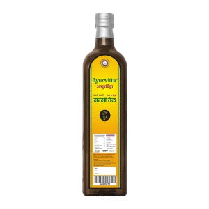Ayurvitta 100% Pure and Natural Black Mustard Oil | Wood Pressed Mustard Oil with Rich Aroma & Flavour | Daily Cooking with Multipurpose Usage Oil (1 Ltr)